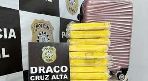 Mulher é presa com R$ 1 milhão em cocaína em ônibus interestadual em Cruz Alta