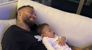 Neymar brinca com luta da filha contra o sono: 'Ela não se entrega'