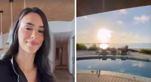 Bruna Biancardi mostra vista paradisíaca de resort onde irá comemorar 1 ano da filha, Mavie