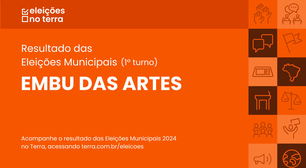 Resultado do 1° turno das Eleições 2024 em Embu das Artes (SP)