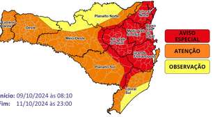 Chuva persistente e volumosa em Santa Catarina