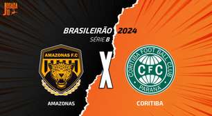 Coritiba x Amazonas: onde assistir, escalações e arbitragem