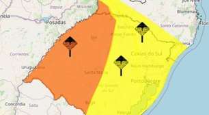 Três alertas de tempestades com granizo e ventos fortes são emitidos para o RS