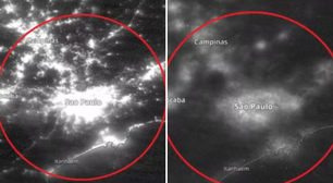 Imagens de satélite mostram São Paulo antes e depois do apagão; veja