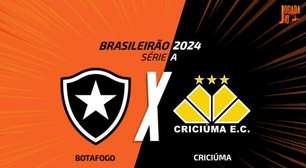 Botafogo x Criciúma: onde assistir, escalações e arbitragem