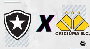 Botafogo x Criciúma : prováveis escalações, onde assistir, retrospecto e palpites