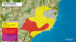 Climatempo alerta: Perigo de chuvas volumosas na Região Sudeste