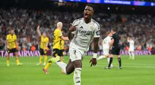 Vini Jr decide com hat-trick e Real Madrid goleia o Dortmund em reedição da última final da Champions