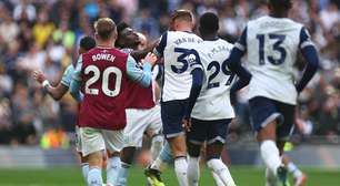 Tottenham é multado por conta de confusão em campo na goleada sobre o West Ham; entenda