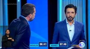 Nunes leva bronca de Tralli por usar celular e fazer propaganda em debate da TV Globo