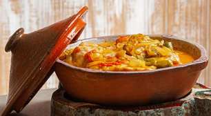 Moqueca de cação com leite de coco para o almoço de família