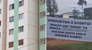 DF: moradores fazem protesto em casamento de ex-síndica suspeita de usurpar R$ 350 mil de condomínio