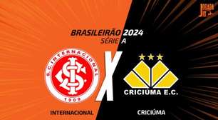 Internacional x Criciúma: onde assistir, escalações e arbitragem