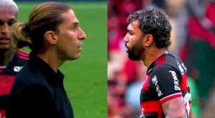 'Me respeita' e mais: o que foi falado na discussão entre Filipe Luís e Gabigol; veja