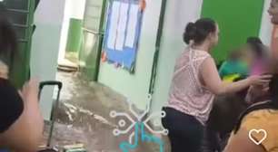 Crianças e professores ficam ilhados após creche ser inundada em Osasco durante temporal; veja vídeo