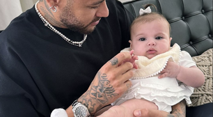 Neymar publica foto rara com filha caçula: '03 do papai'