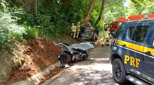 Uma pessoa morre após carro colidir contra árvore na BR 116