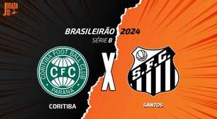 Coritiba x Santos: onde assistir, escalações e arbitragem