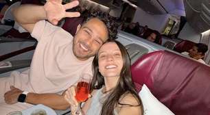 Larissa Manoela compartilha primeira parada de viagem com o marido