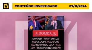 Trump não postou que não convidaria Lula para sua posse 'porque lugar de ladrão é na cadeia'