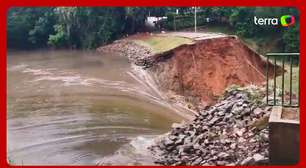 Barragem de represa rompe no Parque Lagoa do Nado em BH