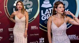 Ghabi deslumbra no Grammy Latino 2024 com vestido luxuoso de R$ 40 mil repleto de cristais