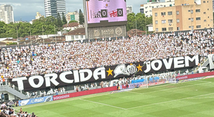 Torcida do Santos desvira faixa com homenagem a Pelé e põe fim a protesto na Série B