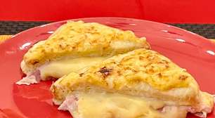 Croque Monsieur na Airfryer: misto quente gratinado francês