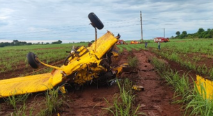 Avião cai em plantação de cana e piloto morre, em Quirinópolis