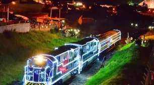 Trem de natal vai realizar passeios noturnos em Sorocaba durante o mês de dezembro. Veja como levar as crianças