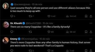 "A família tem sua própria página na Wikipedia!": Após o sucesso de Sofia e a descoberta de que Nicolas Cage é da família, internautas descobrem mais um membro do clã Coppola