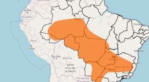 Alerta laranja revela risco de chuvas intensas e ventos de até 100 km/h em 12 Estados; veja quais