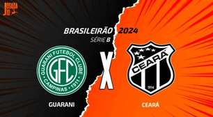 Guarani x Ceará: onde assistir, escalações e arbitragem