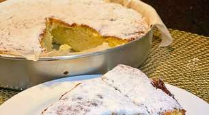 Torta de ricota (doce), sem massa, de liquidificador, fácil