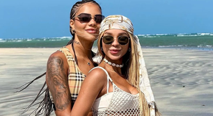Ludmilla e Brunna desfrutam de viagem romântica: "Temporada das fotos com a mãozinha na barriga"