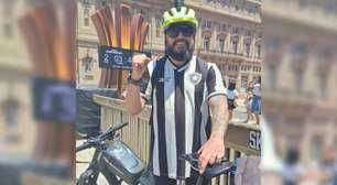 Ciclista viaja 17 dias de bike para ver o Botafogo na final da Libertadores