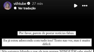 Ravi: Viih Tube fala sobre saúde do filho e condena especulações: 'Não fez cirurgias'