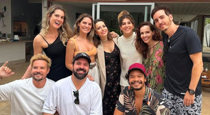 Elenco de 'Sandy &amp; Junior' se reúne e cantora acerta com floral