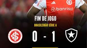 Inter perde no Beira Rio para o Botafogo, mas título brasileiro ainda está em aberto