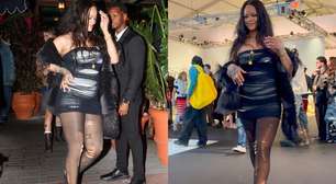 Rihanna surge com look no estilo 'destroyed' em evento de design e chama atenção com meias rasgadas