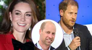 Pra valer? Kate Middleton quer paz com Harry, ainda que Príncipe William esteja 'muito bravo', diz especialista