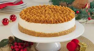 Aprenda a fazer uma Cheesecake de Doce de Leite para a ceia do Natal