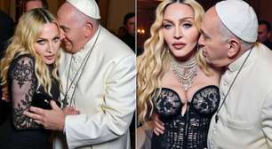 Madonna publica foto de IA abraçada e de 'chamego' ao Papa Francisco