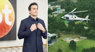 Contratado, Pablo Marçal chega no SBT de helicóptero: 'Primeiro dia de CLT'