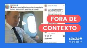 É de 2017 vídeo em que Putin observa escolta de caças em janela de avião