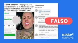 É falso que Spotify faz pagamento para avaliação de 'cantores do ano'