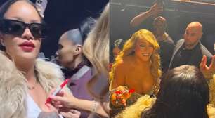 Gente como a gente: Rihanna pede autógrafo de Mariah Carey em show; assista