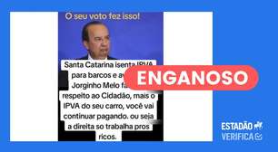 Governo de SC não isentou IPVA de aviões e barcos, e sim voltou atrás de intenção de cobrar imposto