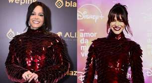 Maraisa repete vestido vinho já usado por Bruna Marquezine; look extravagante custa R$ 85 mil. Compare os looks!