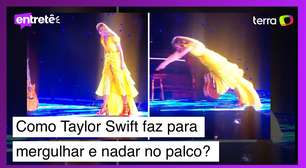 Veja como Taylor Swift faz para 'mergulhar e nadar' no palcobet365 app de apostasseu show